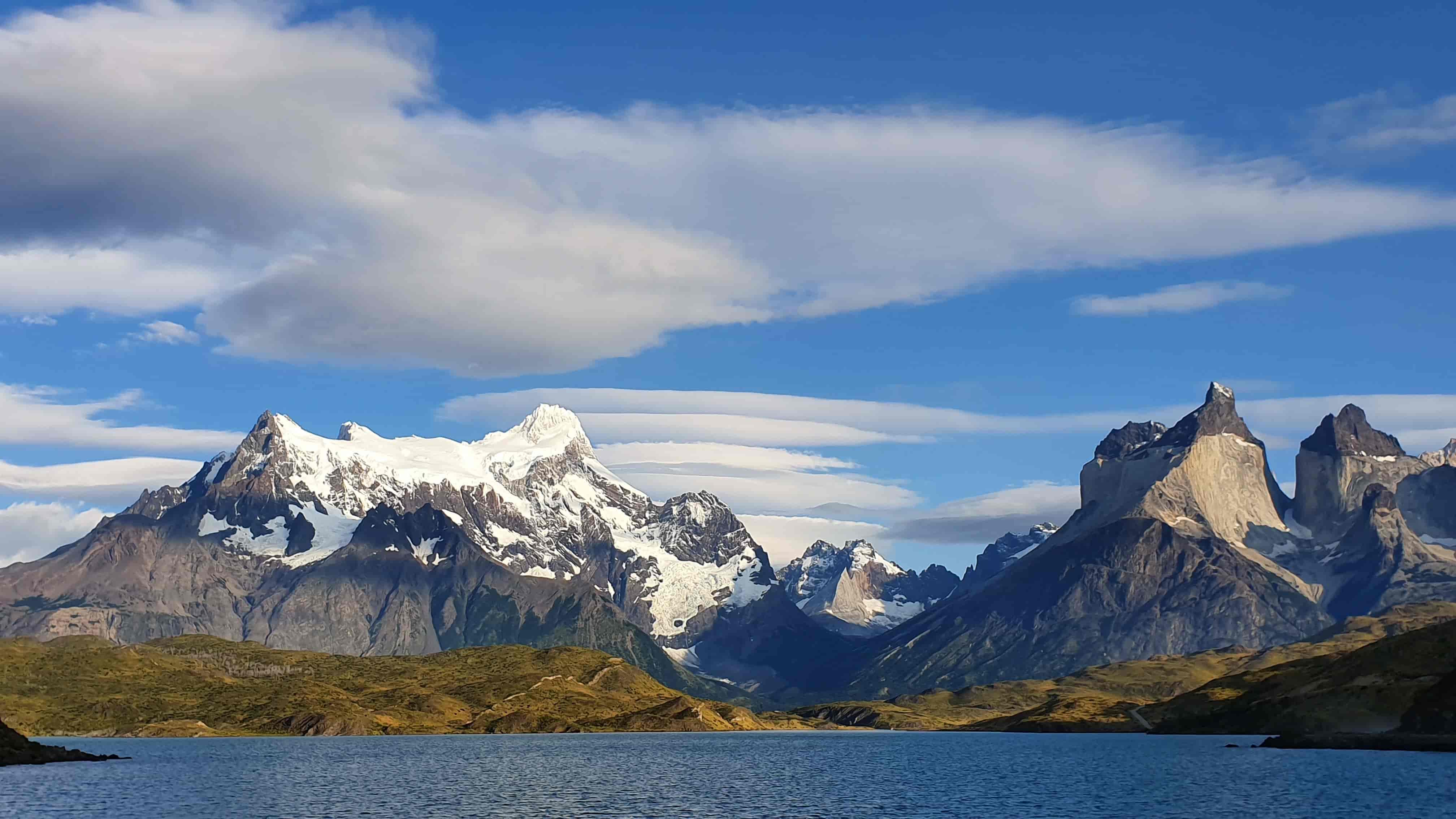 Best time to visit Patagonia. Patagonian mountain scenery in January.