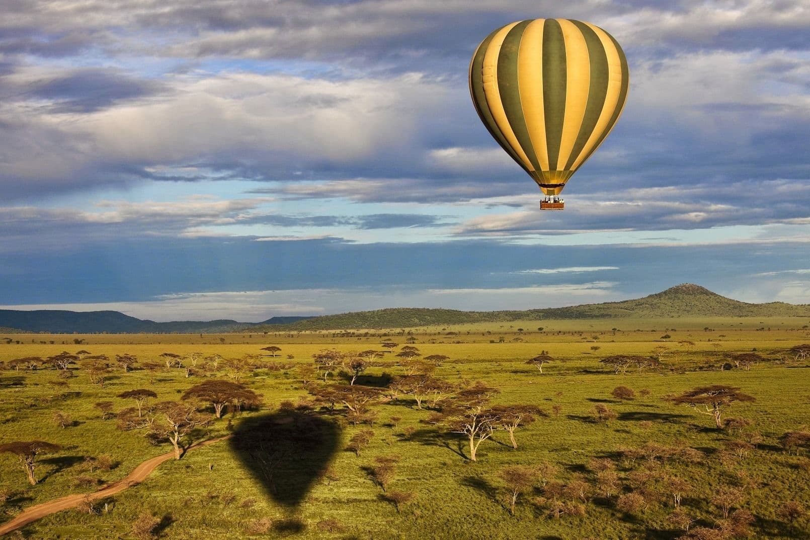 Hot air balloon safari in Tanzania.