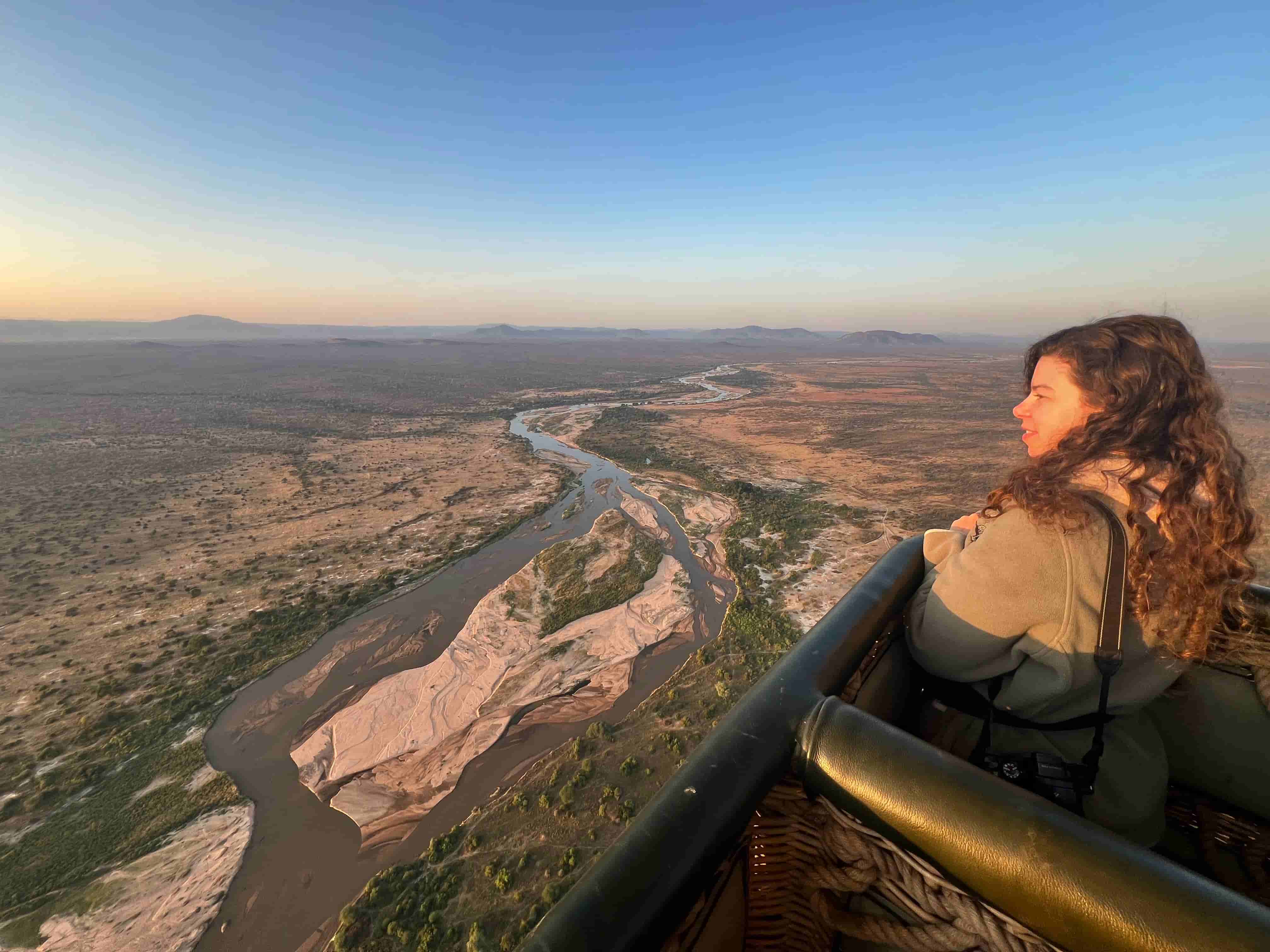 Danielle experienced hot air ballooning over Ruaha National Park.