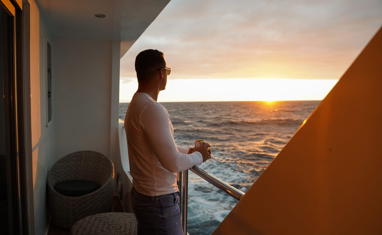 balcony sunsetRoyal Galapagos