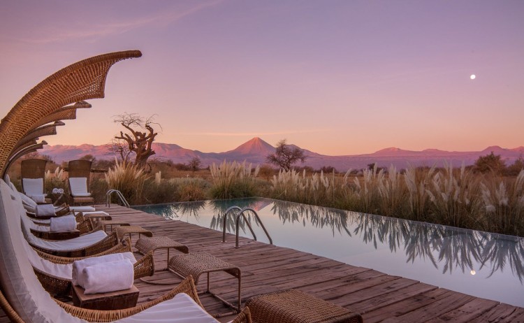 Tierra Atacama pool sunset v2