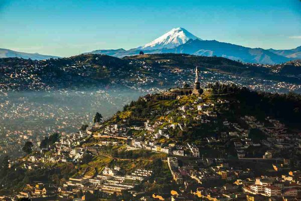 Quito, Ecuador Aerial view of Quito in Ecuador