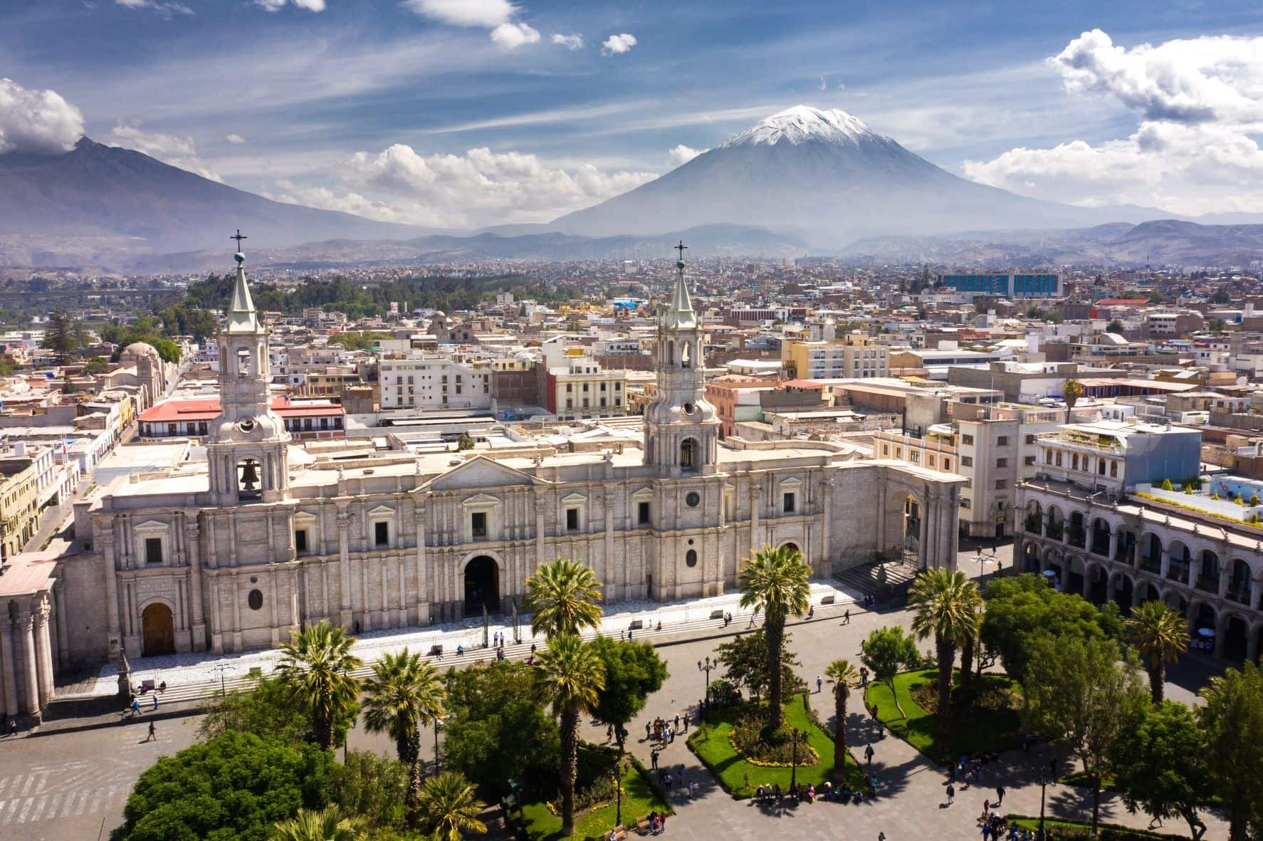 City and mountain view of Arequipa ,Peru.